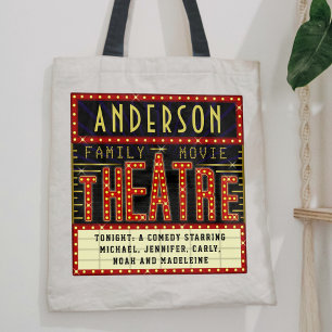 Bolsa Tote Cinema em casa da Marquee do Cinema Nome persona