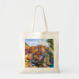 Bolsa Tote Cinque Terre Coloridas Ligúria Itália Pintura
