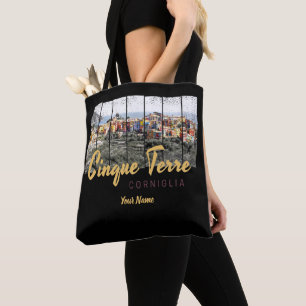 Bolsa Tote Cinque Terre Corniglia Riomaggiore Vintagem italia
