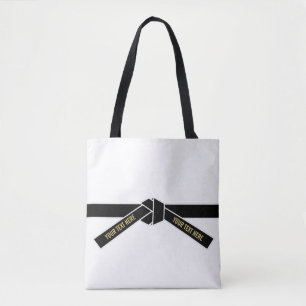 Bolsa Tote Cinturão Preto Personalizável (Kuro-obi)