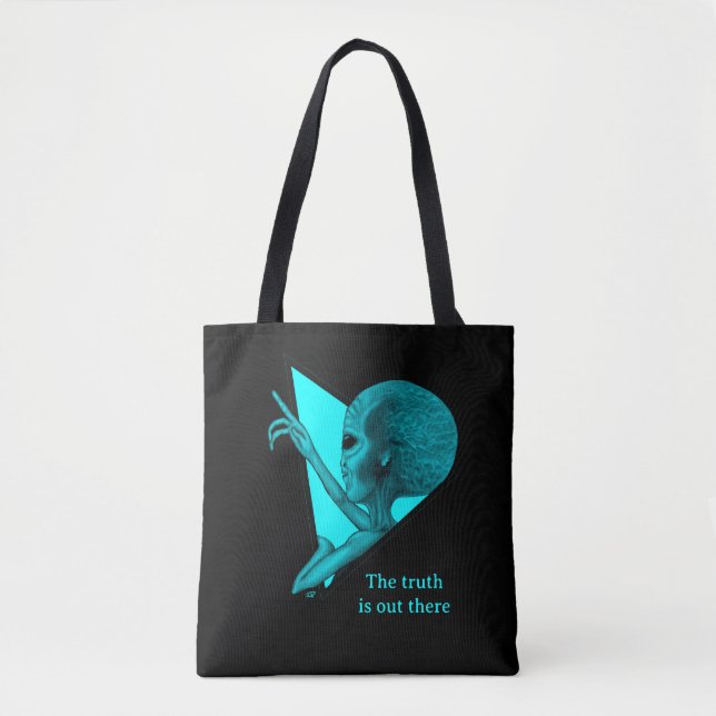 Bolsa Tote Cinza, a verdade está lá fora (Frente)