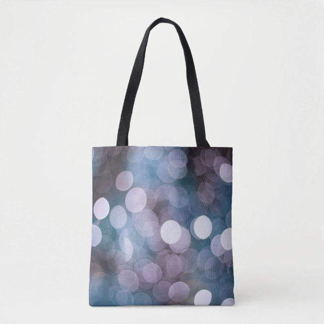 Bolsa Tote Cinza azul, fundo abstrato. (Frente)