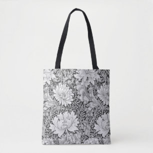 Bolsa Tote Cinza Chrysanthemum, William Morris