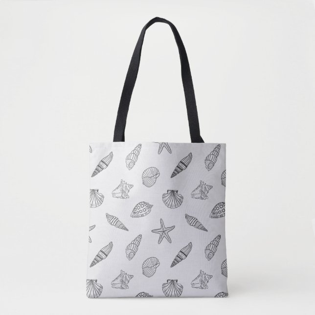 Bolsa Tote Cinza Costeira do Oceano de Capturas (Frente)