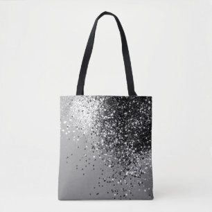Bolsa Tote Cinza de Prata Espumante Lady Glitter #1 #brilhand