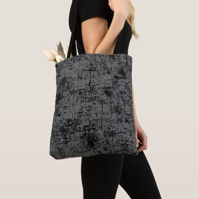Bolsa Tote Cinza Grunge (Close Up)