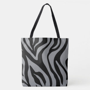 Bolsa Tote Cinza/Impressão de tonalidade bege/Bolsa de pedra