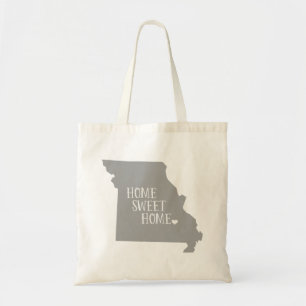 Bolsa Tote Cinza Missouri Home Sweet Home State Tote Bag