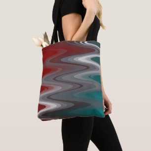 Bolsa Tote Cinza ondas em lágrima