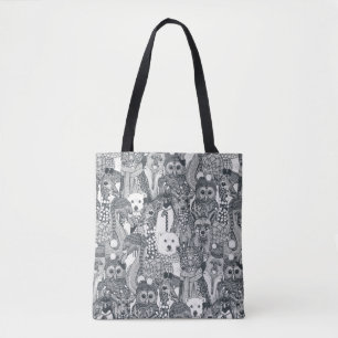 Bolsa Tote cinzas festivas