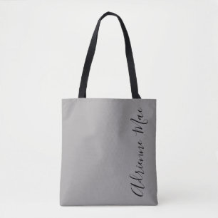 Bolsa Tote Cinzas Simplesmente Personalizadas + Preto