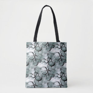 Bolsa Tote cinzas vanguardistas da arte, pintura da mão pret