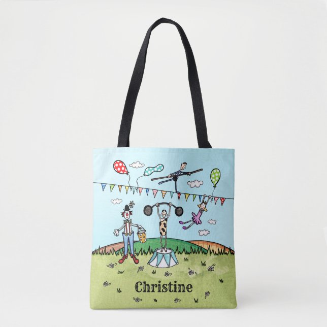 Bolsa Tote Circo de Diversão Personalizado Pensado (Frente)