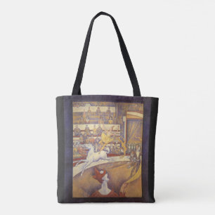 Bolsa Tote Circo por Georges Seurat, Arte Pontilhista Vintage
