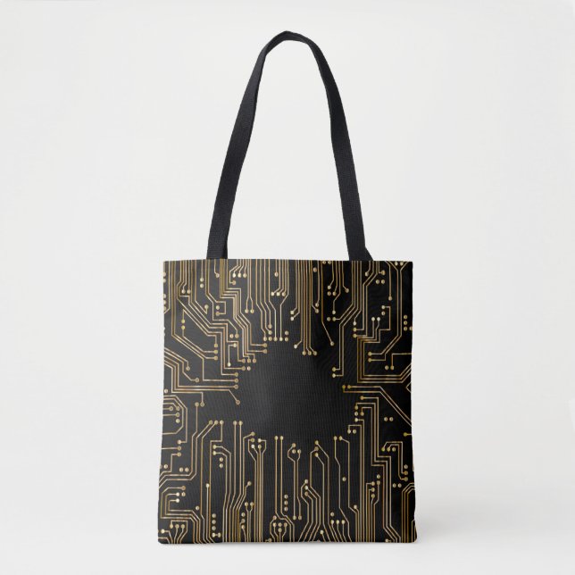 Bolsa Tote Circuit board background wallpaper (Frente)