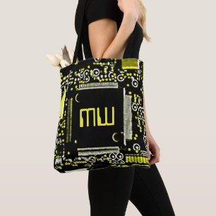 Bolsa Tote Circuito Amarelo 2 Monograma de volta