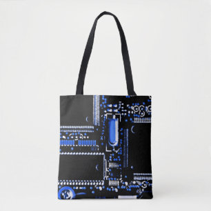 Bolsa Tote Circuito Azul 2 por toda a parte do saco