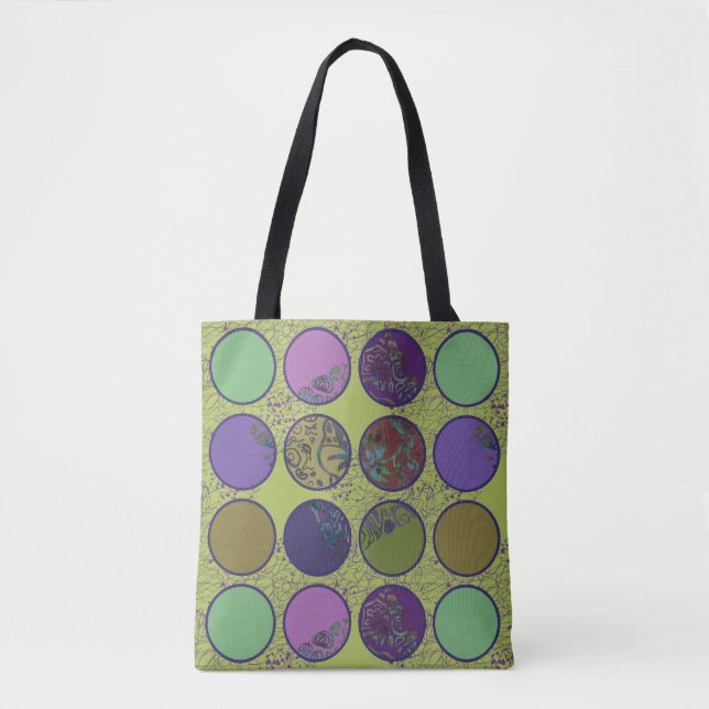 Bolsa Tote Círculo Abstrato Ousado (Frente)