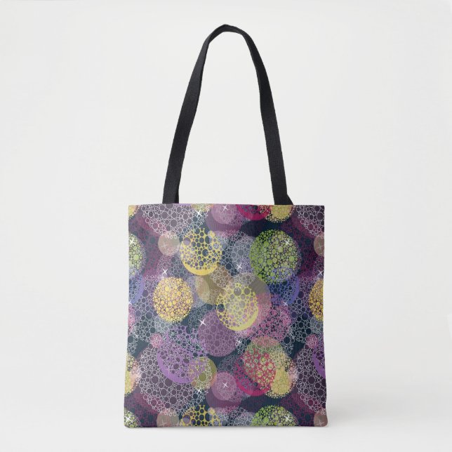 Bolsa Tote Círculo bonito abstrato das bolinhas (Frente)