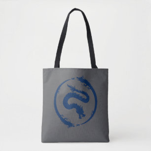Bolsa Tote Círculo de Dragão em Azul Escuro