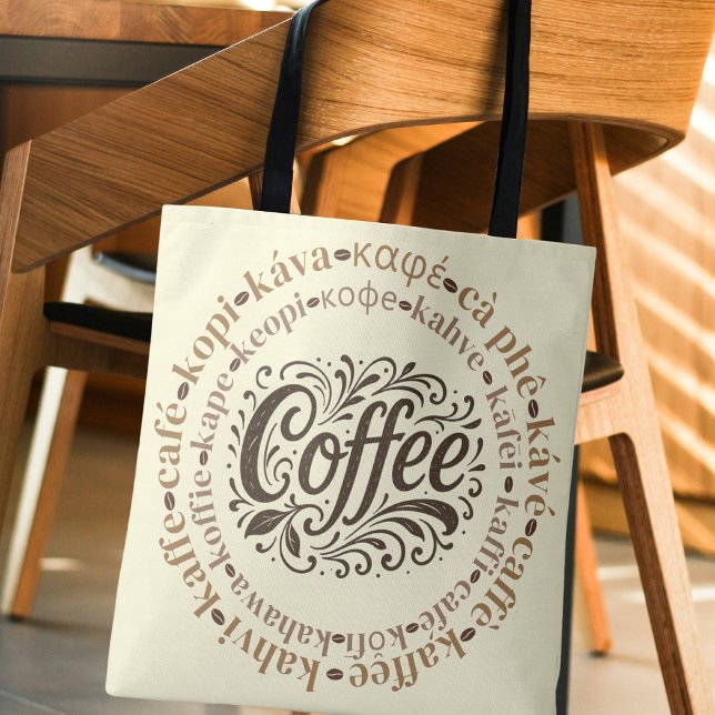 Bolsa Tote Círculo Global do Café (Criador carregado)