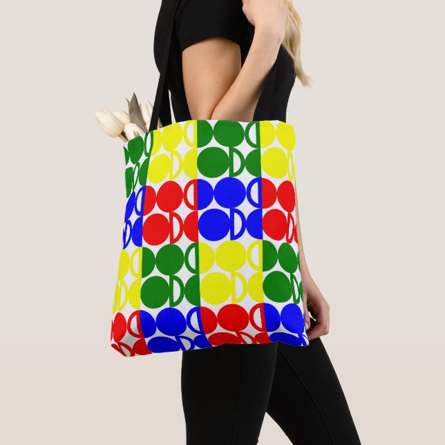 Bolsa Tote Círculos Bauhaus (Close Up)