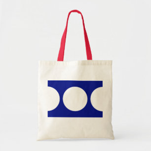 Bolsa Tote Círculos brancos em azul