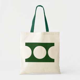 Bolsa Tote Círculos brancos em verde