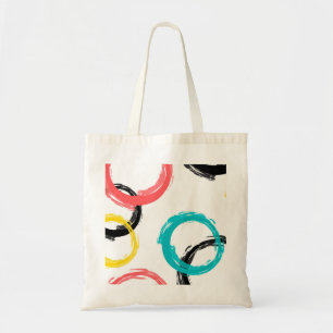 Bolsa Tote Círculos coloridos, legal, modernos, de pincel mod