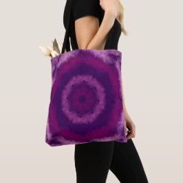 Bolsa Tote Círculos concentrados a rosa púrpura