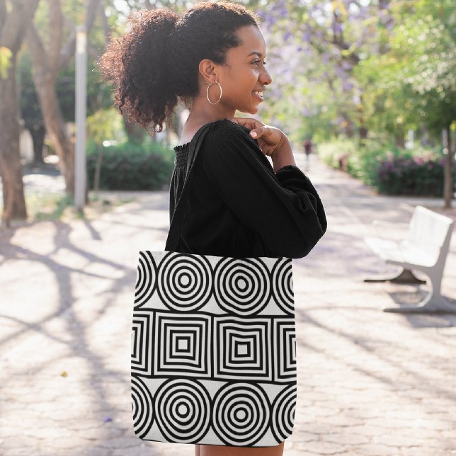 Bolsa Tote Círculos de abstrato (Criador carregado)