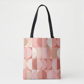 Bolsa Tote Círculos do século médio: Padrão Geométrico Modern