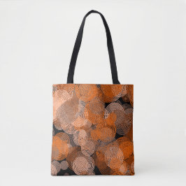 Bolsa Tote Círculos Geométricos De Cobre De Arte Fractal Roda