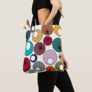Bolsa Tote Círculos Modernos do Século médio