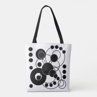 Bolsa Tote Círculos preto e branco