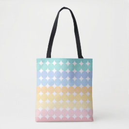 BOLSA TOTE CIRCULOS ROSA AZUL AMARELO VERDE PASTEL
