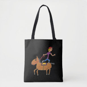 Bolsa Tote Circus Rodeo Horse Circular