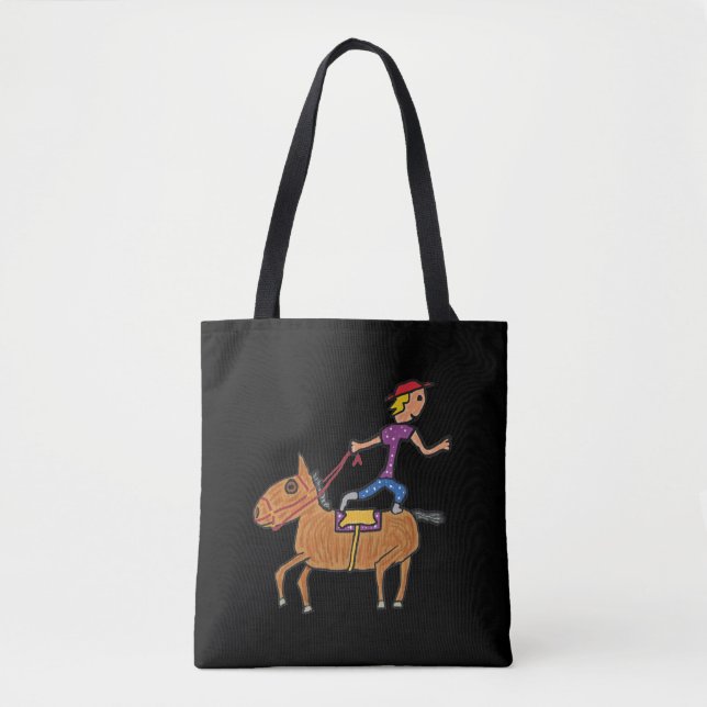 Bolsa Tote Circus Rodeo Horse Circular (Frente)