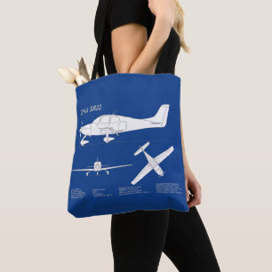 Bolsa Tote Cirrus SR22 - Planos de desenho de projeto de aviã