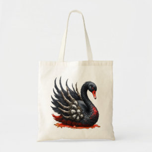 Bolsa Tote Cisne Negro de Ossos – Elegância Gótica