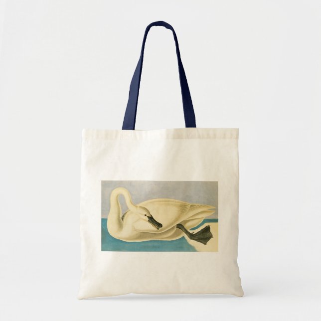 Bolsa Tote Cisne Trombeteiro por John James Audubon, Ave Vint (Frente)