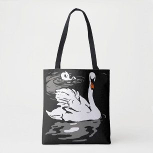 Bolsa Tote Cisnes de madeira vitorianas em latão