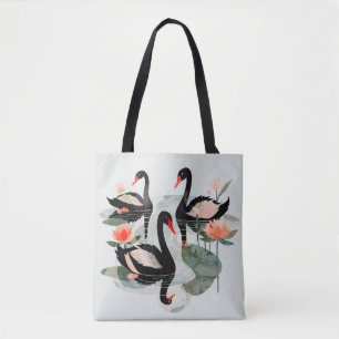 Bolsa Tote Cisnes Pretas