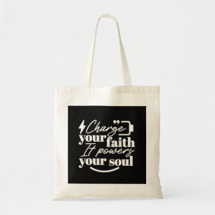 Bolsa Tote Citação Cristã Motivacional – Carregue Sua Fé