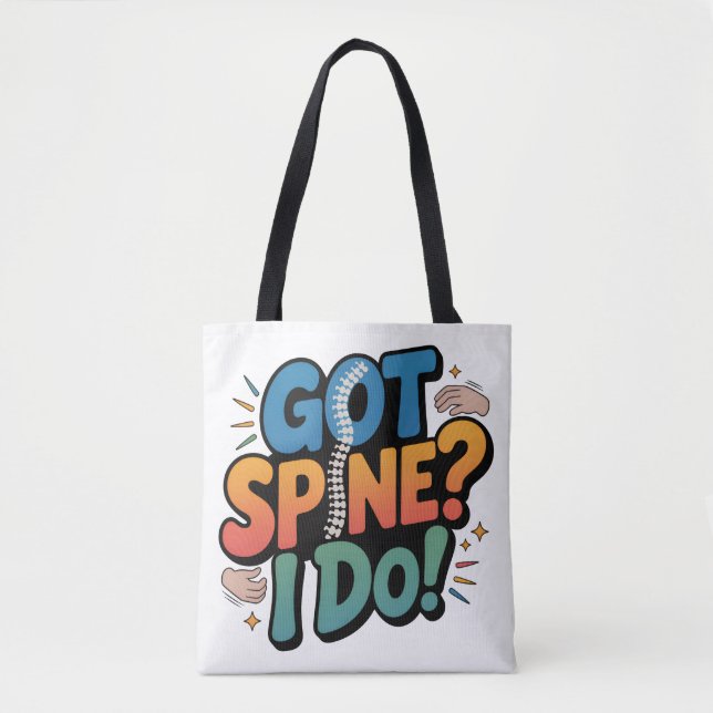 Bolsa Tote Citação da Saúde Humor Spine do Chiropractor (Frente)