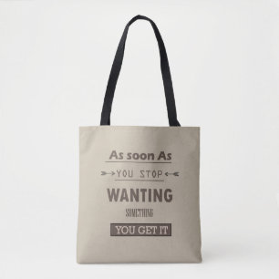 Bolsa Tote Citação da vida motivacional