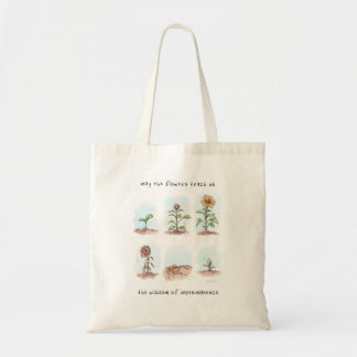 Bolsa Tote Citação das flores