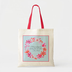 Bolsa Tote Citação de autocuidado de Jane Austen – Mansfield