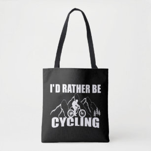 Bolsa Tote Citação de ciclismo engraçada
