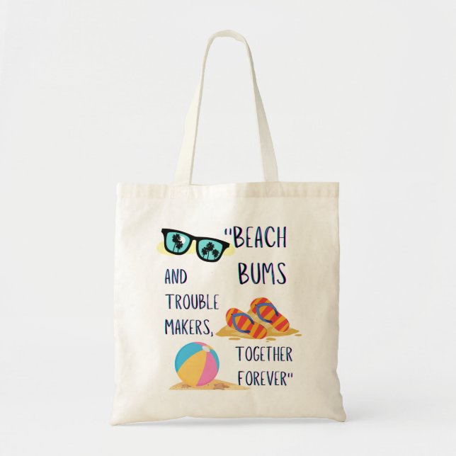 Bolsa Tote citação de dia de praia (Frente)